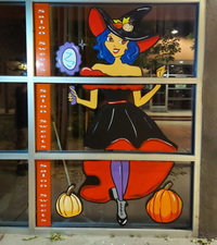 window painting Las Cruces